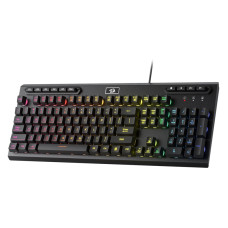 Redragon K513 RGB Membrane Gaming Keyboard, Standard 104 Keys Linear Mechanical-Feel Keyboard w/ 5 Extra On-Board Macro G Keys, Dedicated Media Control, Solid Metal Top Case